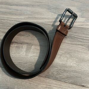 Dickies Brown Leather Belt with Metal Buckle